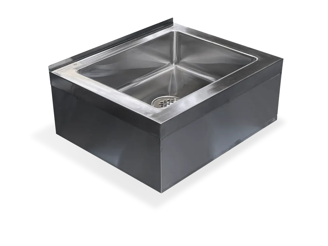 Steel Works SWFMS-242414 24" Mop Sink, 20"W x 20"L x 10"D Bowl
