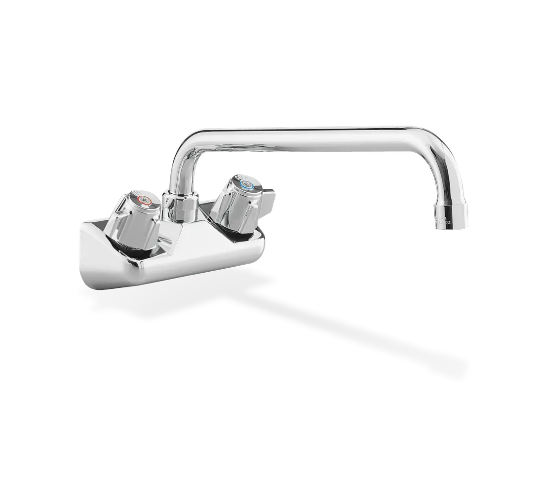 Steel Works SWFW-4-10LL Faucet, Wall Mount, 4" Center, 10" Spout