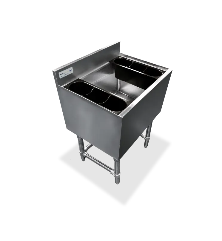 Steel Works SWIB183612 Underbar Ice Chest, 36" X 18" X 33 1/8"H
