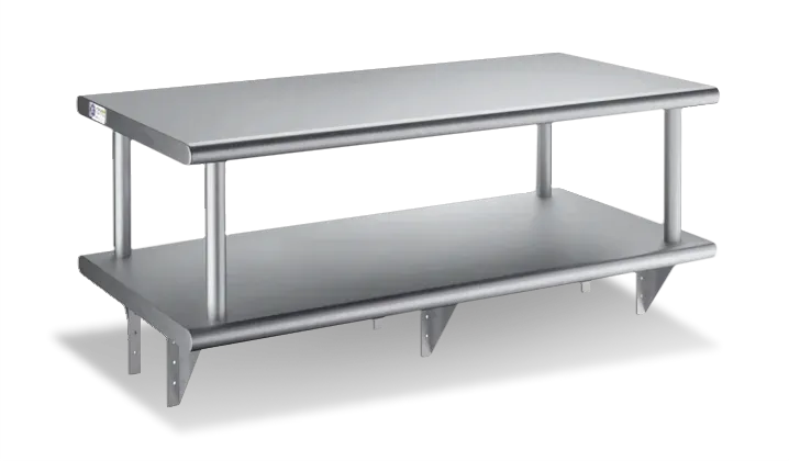 Steel Works SWPTSD-2430-316 Heavy Duty Pass Thru Shelf with Over Shelf - 30"W x 24"D