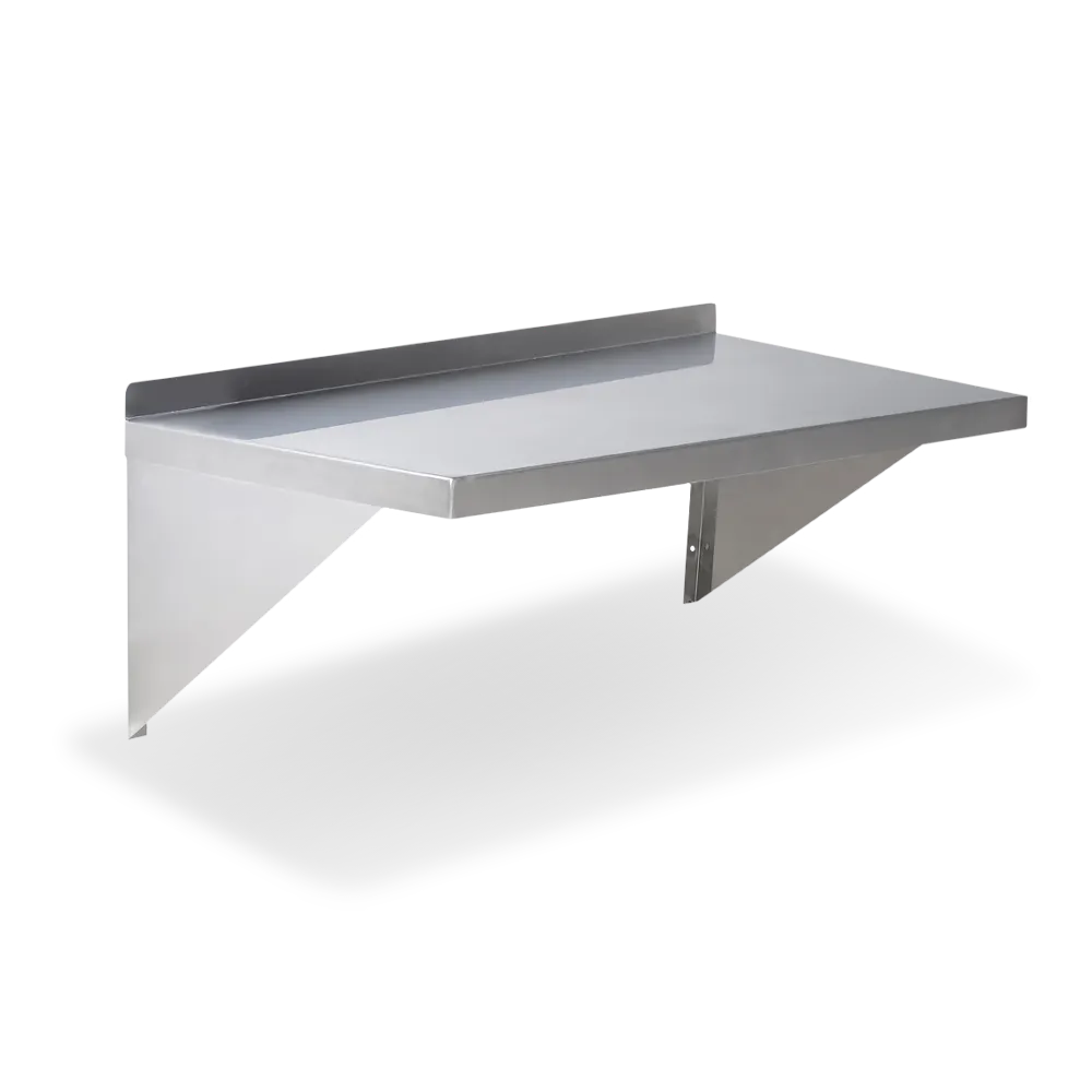 Steel Works SWWS-1248 Wall Mount Stainless Steel Shelf - 12" X 48" X 10"H