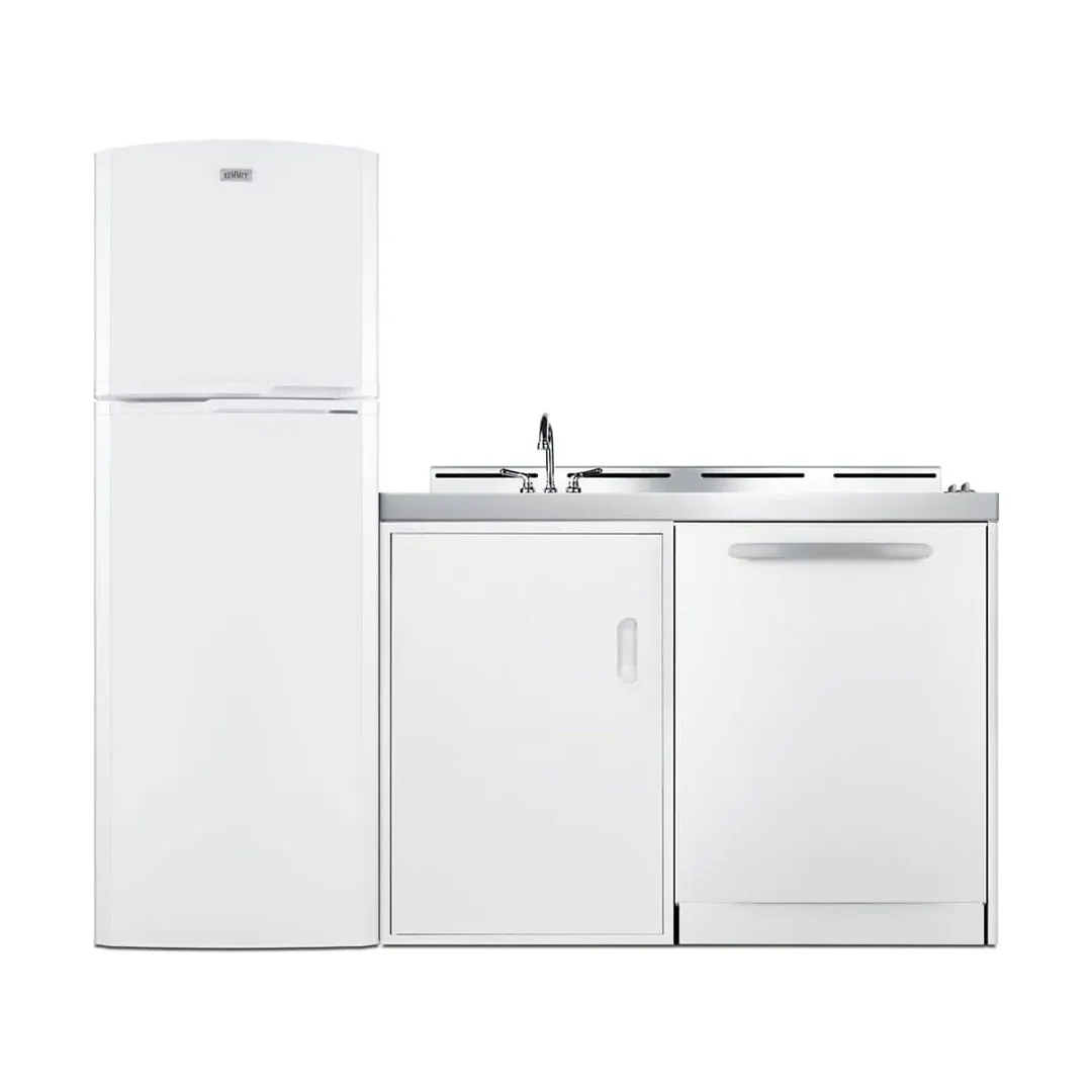 Summit ACKDW72 All-In-One Combination Kitchenette with Dishwasher, 72" W Overall