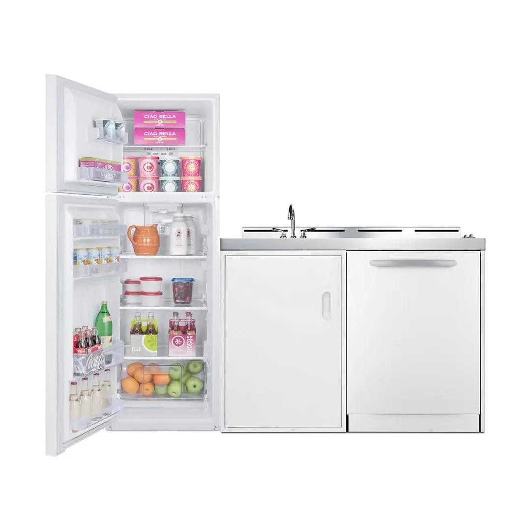 Summit ACKDW72 All-In-One Combination Kitchenette with Dishwasher, 72" W Overall