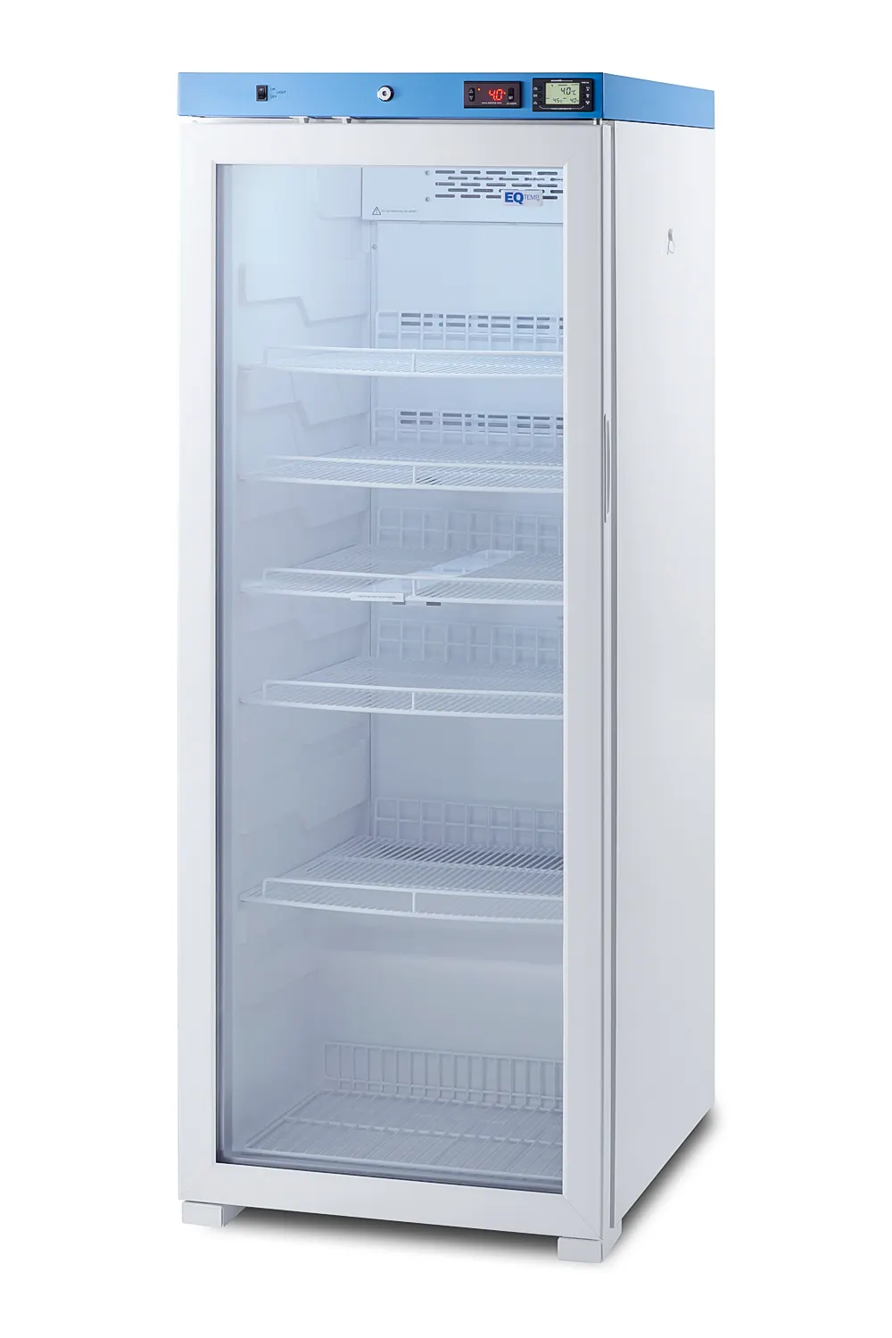 Summit ACR1322G Medical Refrigerator, 24" Wide, 12.71 cu.ft., White Finish, Glass Door, +2‑8°C