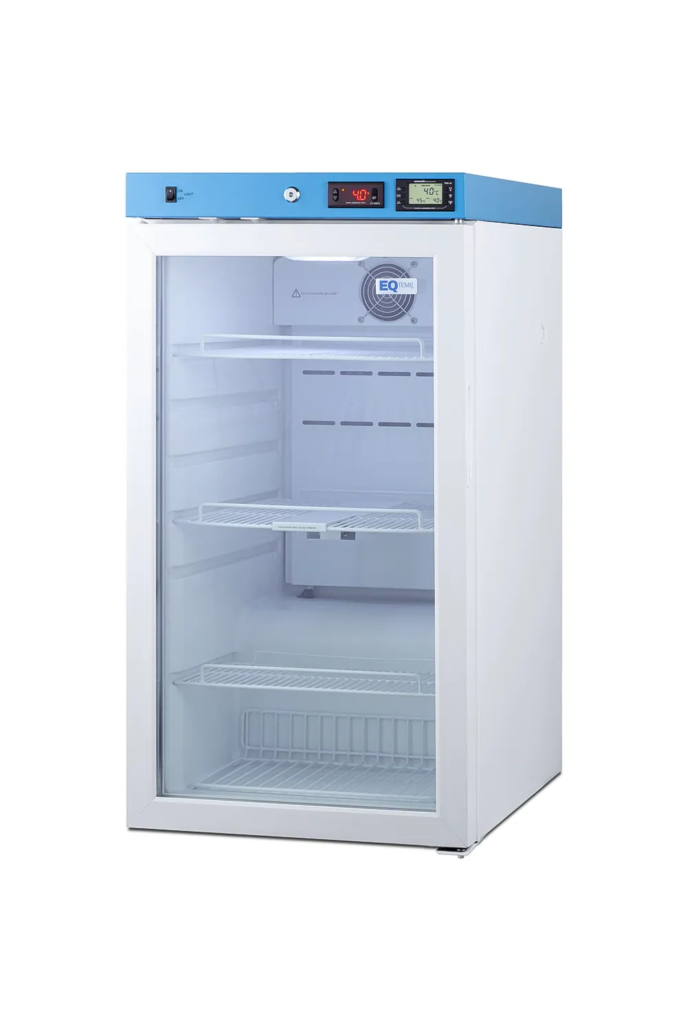 Summit ACR32G Medical Refrigerator, 19" Wide, 3.17 cu.ft., White Glass Door, Digital, R600a, 115V