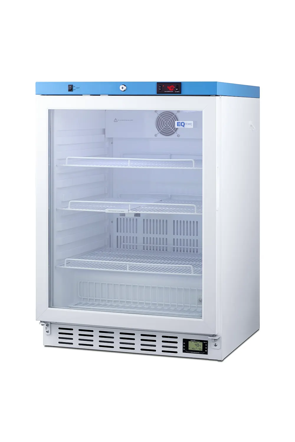Summit ACR52GNSF456 Refrigerator, 24" Wide, 3.88 cu.ft., Glass Door, +2‑8°C, R600a, 115V, NSF‑456