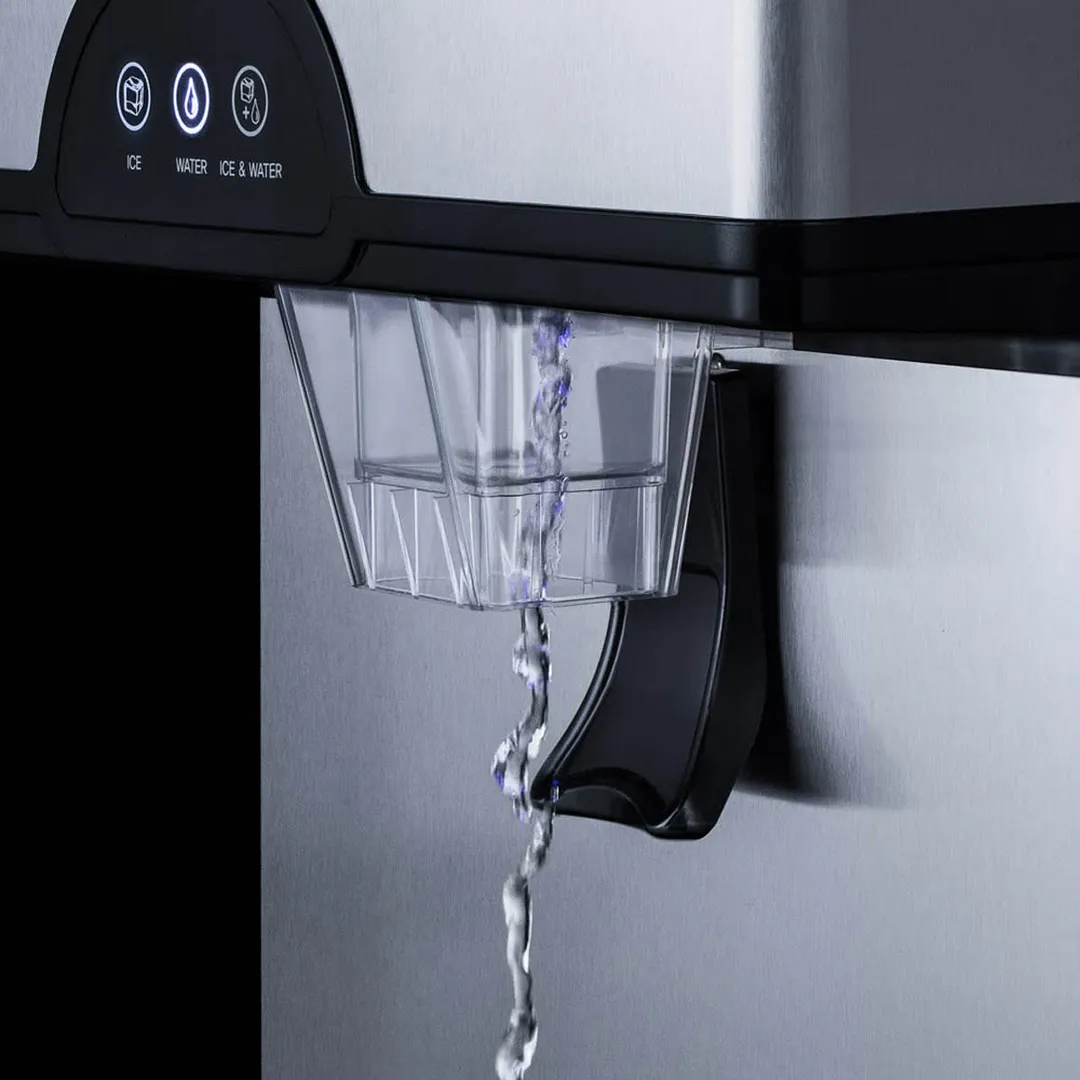 Accucold AIWD282FLTR 17" Countertop Nugget 282 lb Ice & Water Dispenser, Air Cooled, 11 lb Bin