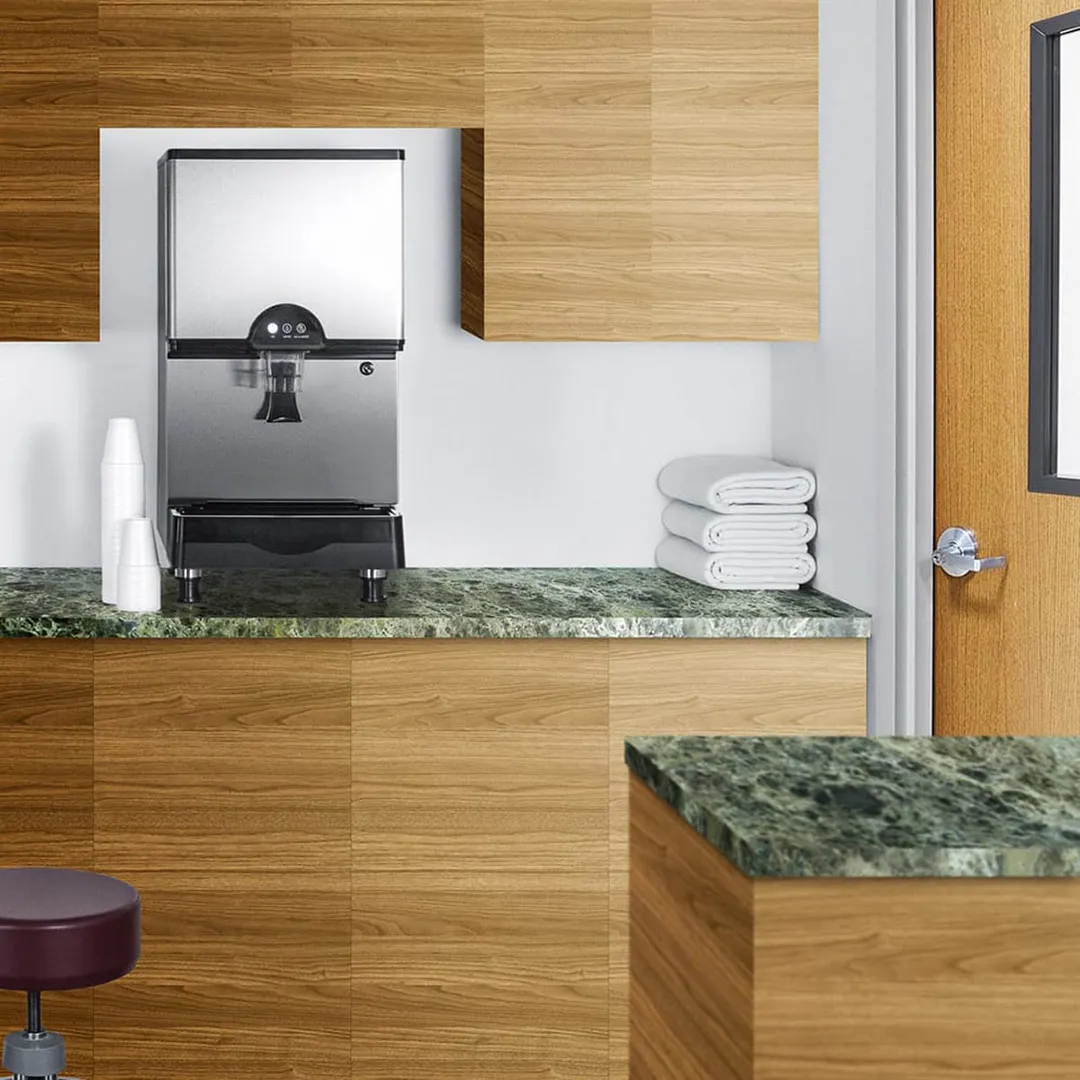 Accucold AIWD282FLTR 17" Countertop Nugget 282 lb Ice & Water Dispenser, Air Cooled, 11 lb Bin