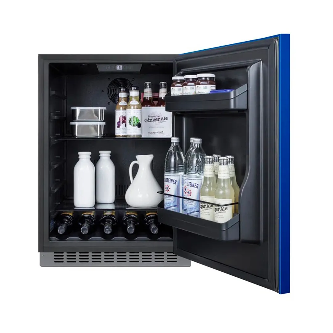 Summit AL54B 23" Built-in or Freestanding Undercounter Freezer w/ Cobalt Blue Door, 4.8 cu. ft.