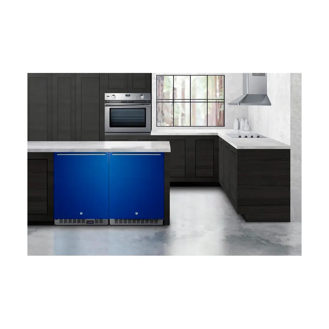 Summit AL54B 23" Built-in or Freestanding Undercounter Freezer w/ Cobalt Blue Door, 4.8 cu. ft.