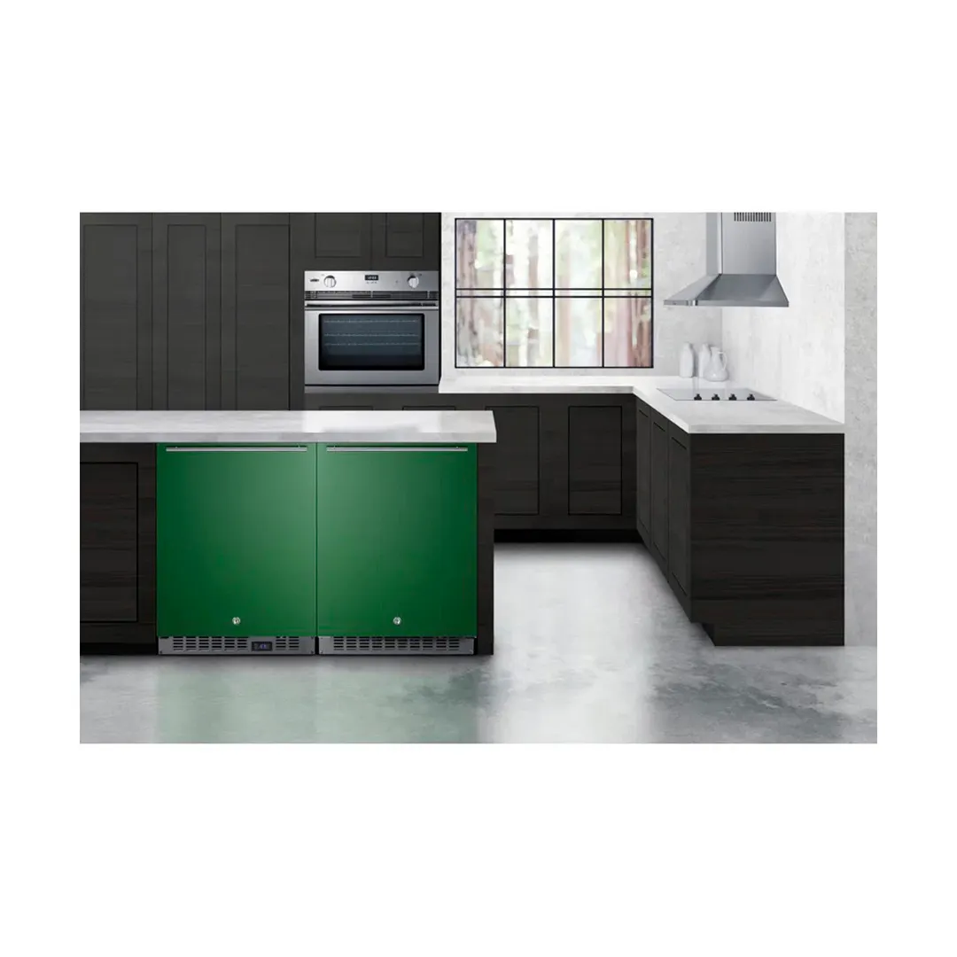 Summit AL54G 23" Built-in or Freestanding Undercounter Freezer w/ Emerald Green Door, 4.8 cu. ft.