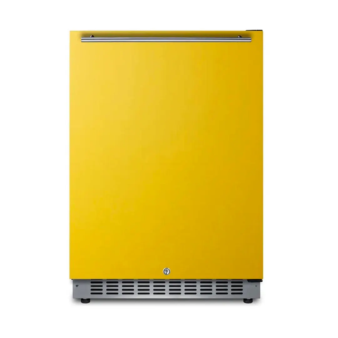 Summit AL54Y 23" Built-in or Freestanding Undercounter Freezer w/ Saffron Gold Door, 4.8 cu. ft., Glass Shelves