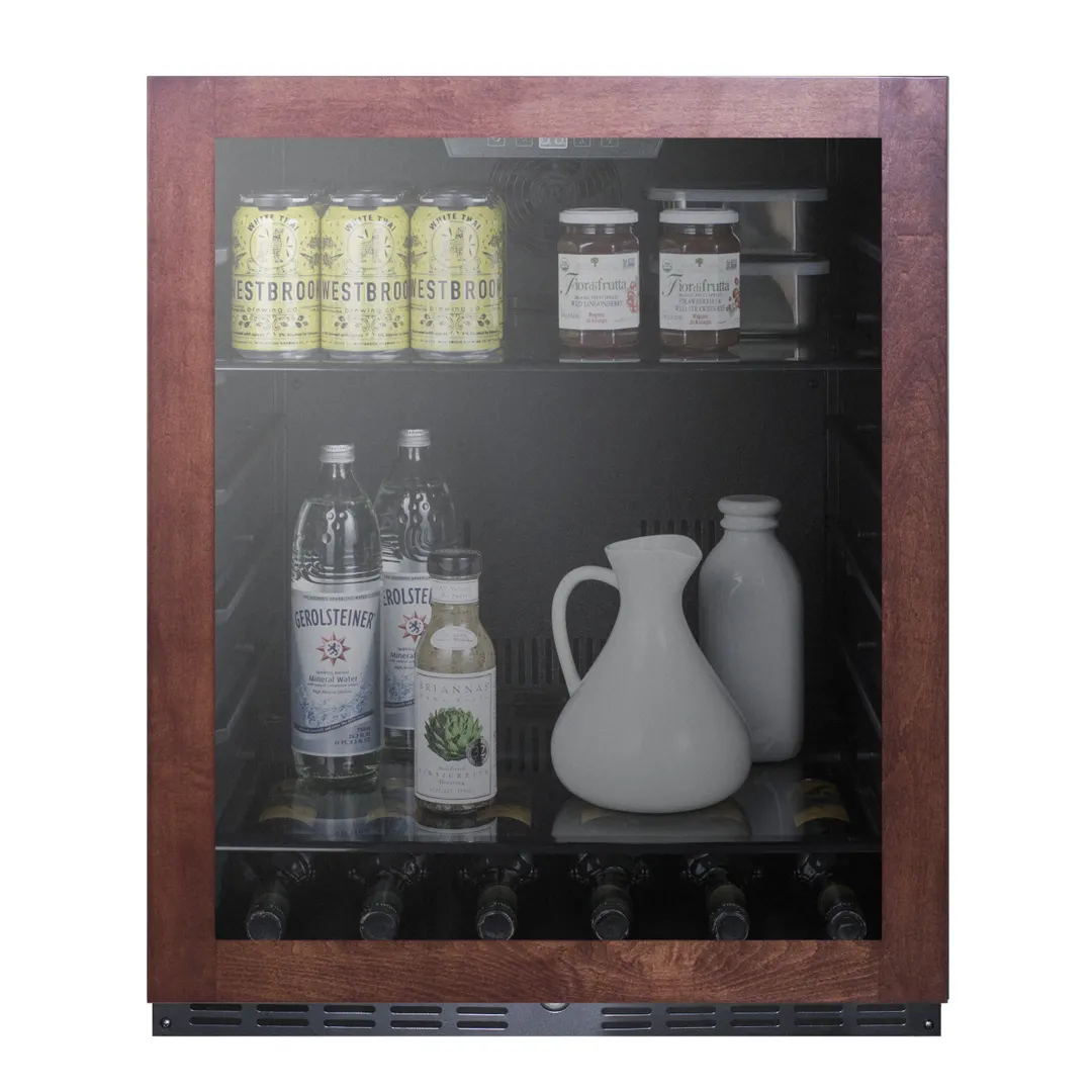 Summit AL57GPNR 24" Built-in or Freestanding Beverage Center with Glass Door, 5 cu.ft