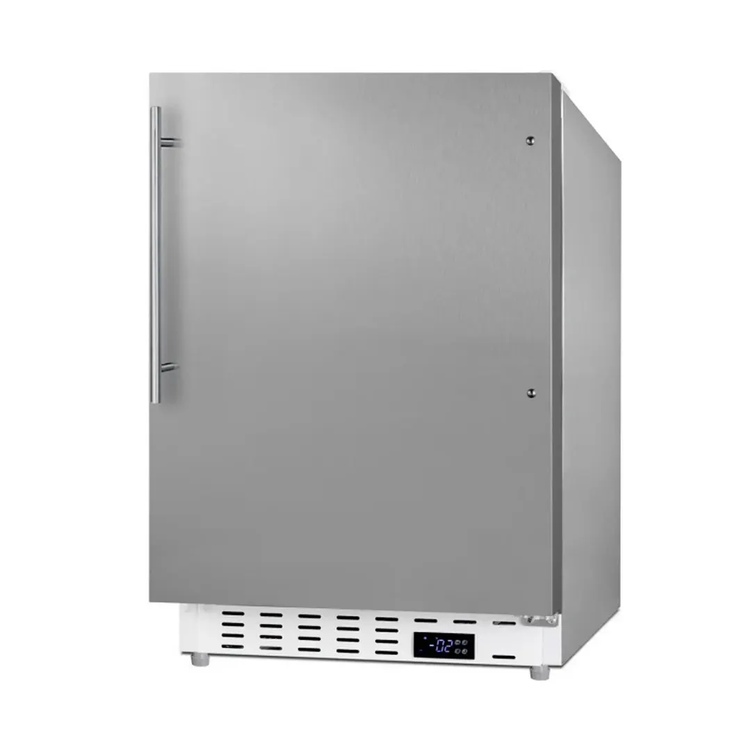 Summit ALFZ36CSSHV 20" Built-in or Freestanding Undercounter Freezer, Stainless Steel, Pro-Style Handle, 2.68 cu. ft.