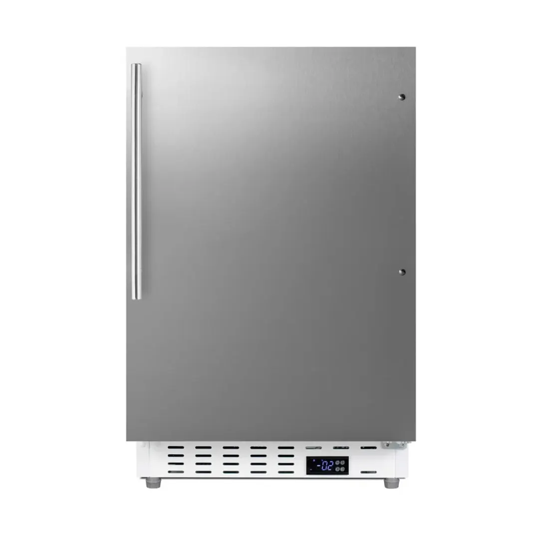 Summit ALFZ36CSSHV 20" Built-in or Freestanding Undercounter Freezer, Stainless Steel, Pro-Style Handle, 2.68 cu. ft.