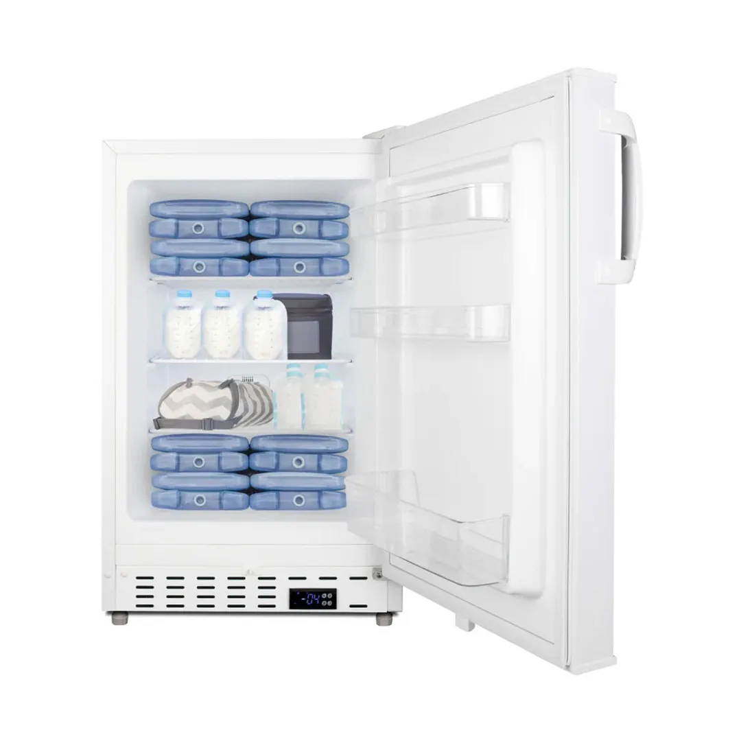 Summit ALFZ36MC 19.75" Undercounter Breast Milk Freezer, White, 2.68 cu. ft.