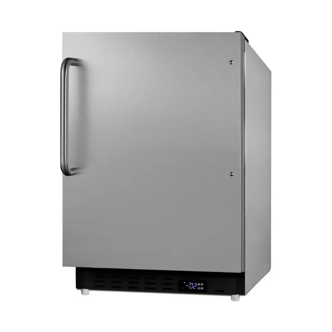 Summit ALFZ37BCSS 20" Built-in or Freestanding Undercounter Freezer, Stainless Steel, 2.68 cu. ft.