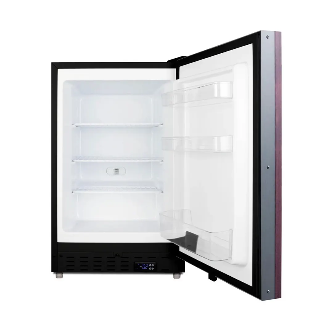 Summit ALFZ37BIF 20" Built-in or Freestanding Undercounter Freezer in Black, 2.68 cu. ft.