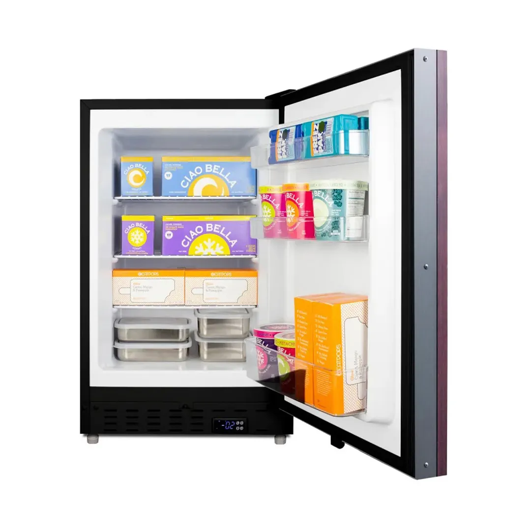 Summit ALFZ37BIF 20" Built-in or Freestanding Undercounter Freezer in Black, 2.68 cu. ft.