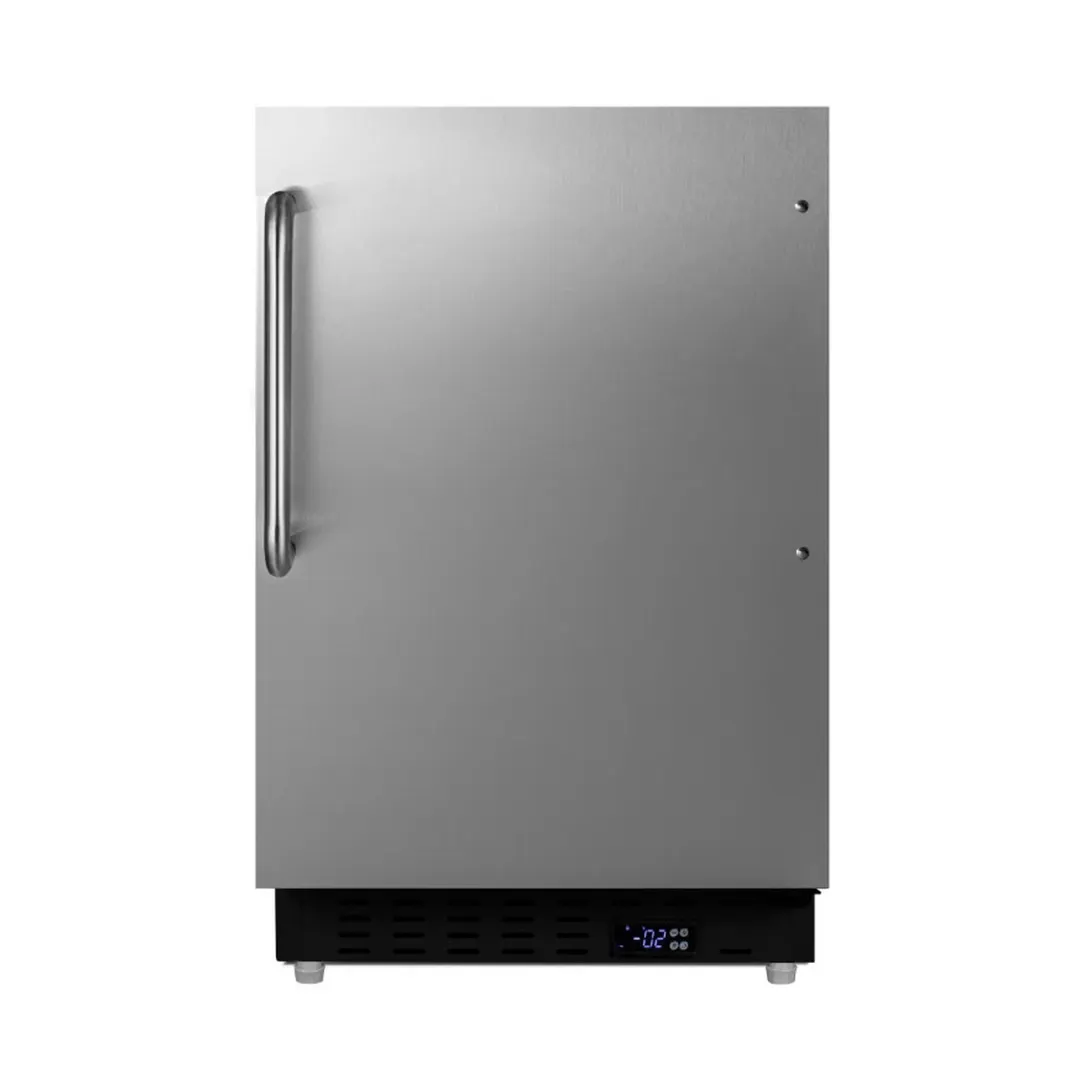 Summit ALFZ37BSSTB 20" Built-in or Freestanding Undercounter Freezer w/ Stainless Steel Door and Towel Bar Handle, 2.68 cu. ft.