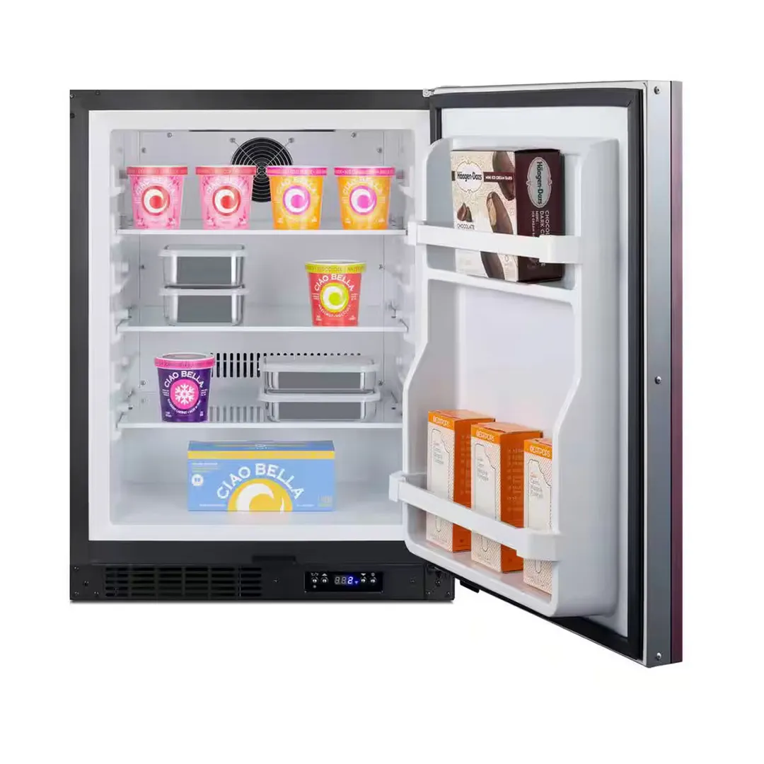 Summit ALFZ51IF 23" Built-in or Freestanding Undercounter Freezer w/ Panel-Ready Door, 4 cu. ft.