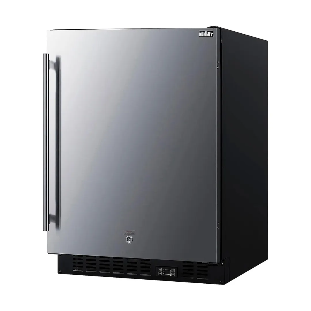 Summit ALFZ53 23" Reach-In Undercounter Freezer, Stainless Steel Door Black Cabinet, 3.7 cu. ft.
