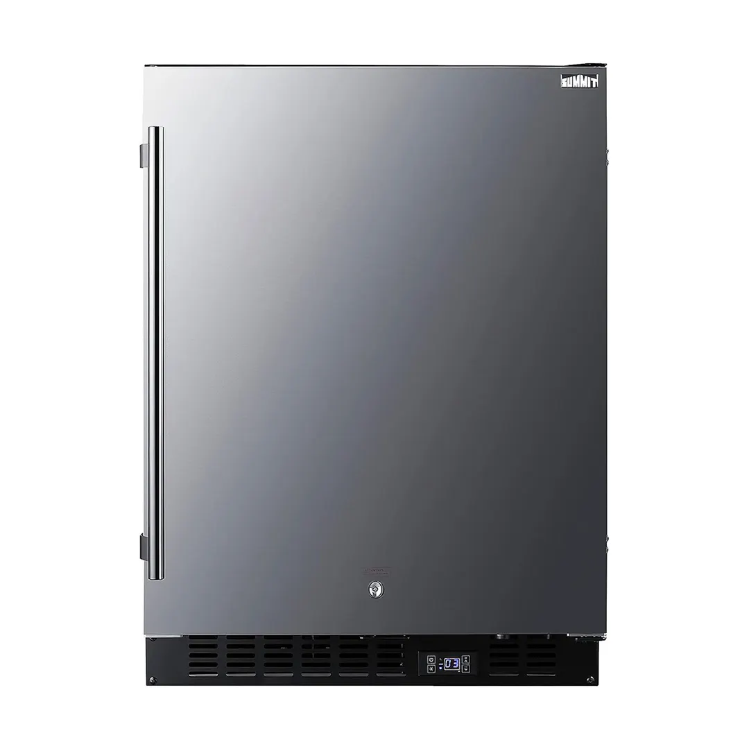 Summit ALFZ53 23" Reach-In Undercounter Freezer, Stainless Steel Door Black Cabinet, 3.7 cu. ft.