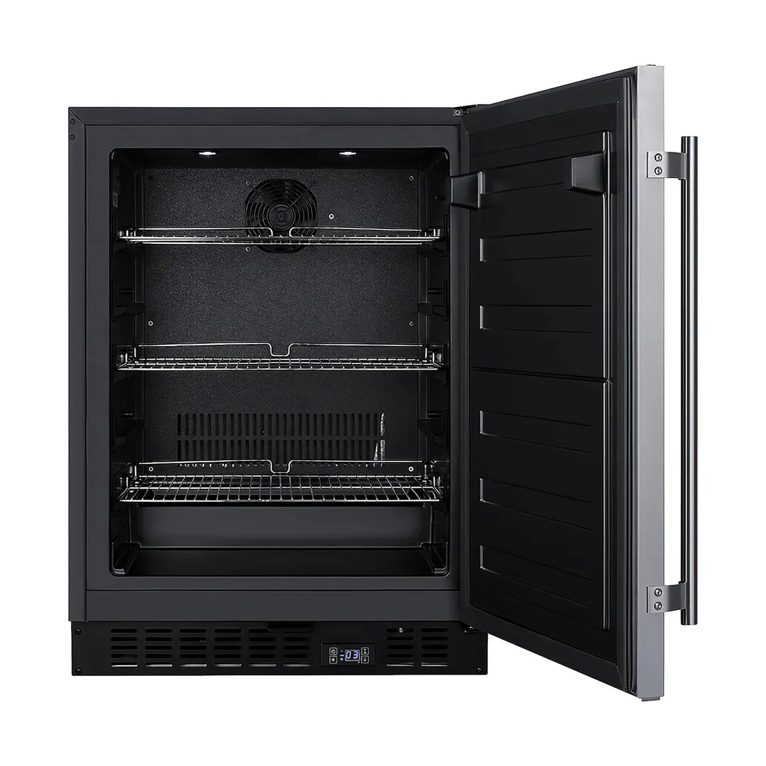 Summit ALFZ53 23" Reach-In Undercounter Freezer, Stainless Steel Door Black Cabinet, 3.7 cu. ft.