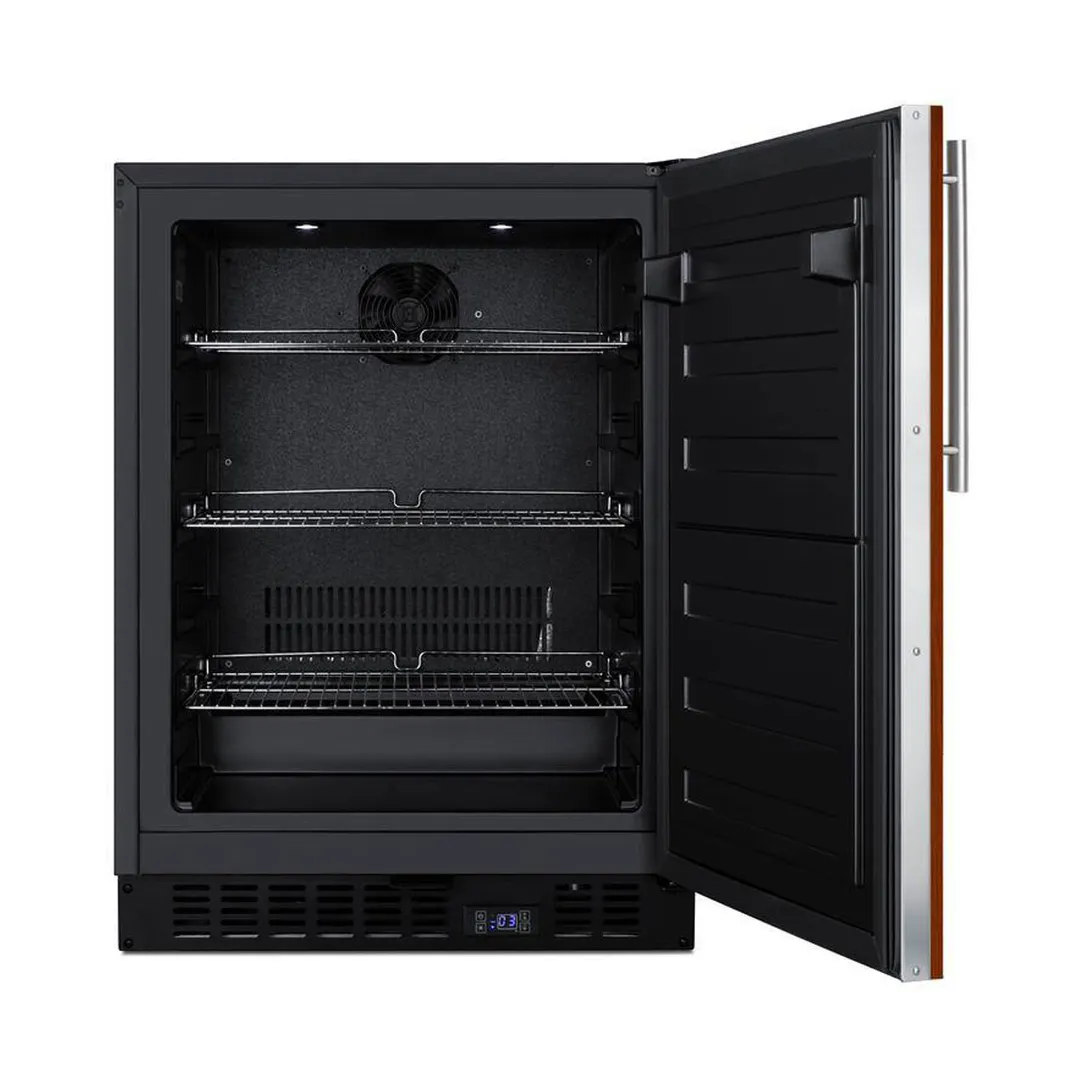 Summit ALFZ53IF 23" Reach-In Undercounter Freezer in Black, w/ Panel Ready Door, 3.7 cu. ft.