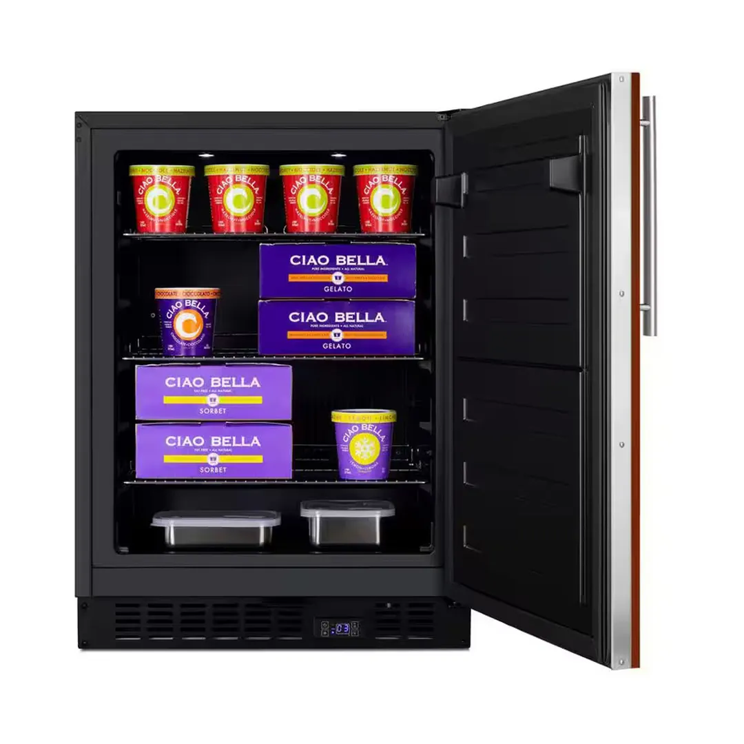 Summit ALFZ53IF 23" Reach-In Undercounter Freezer in Black, w/ Panel Ready Door, 3.7 cu. ft.
