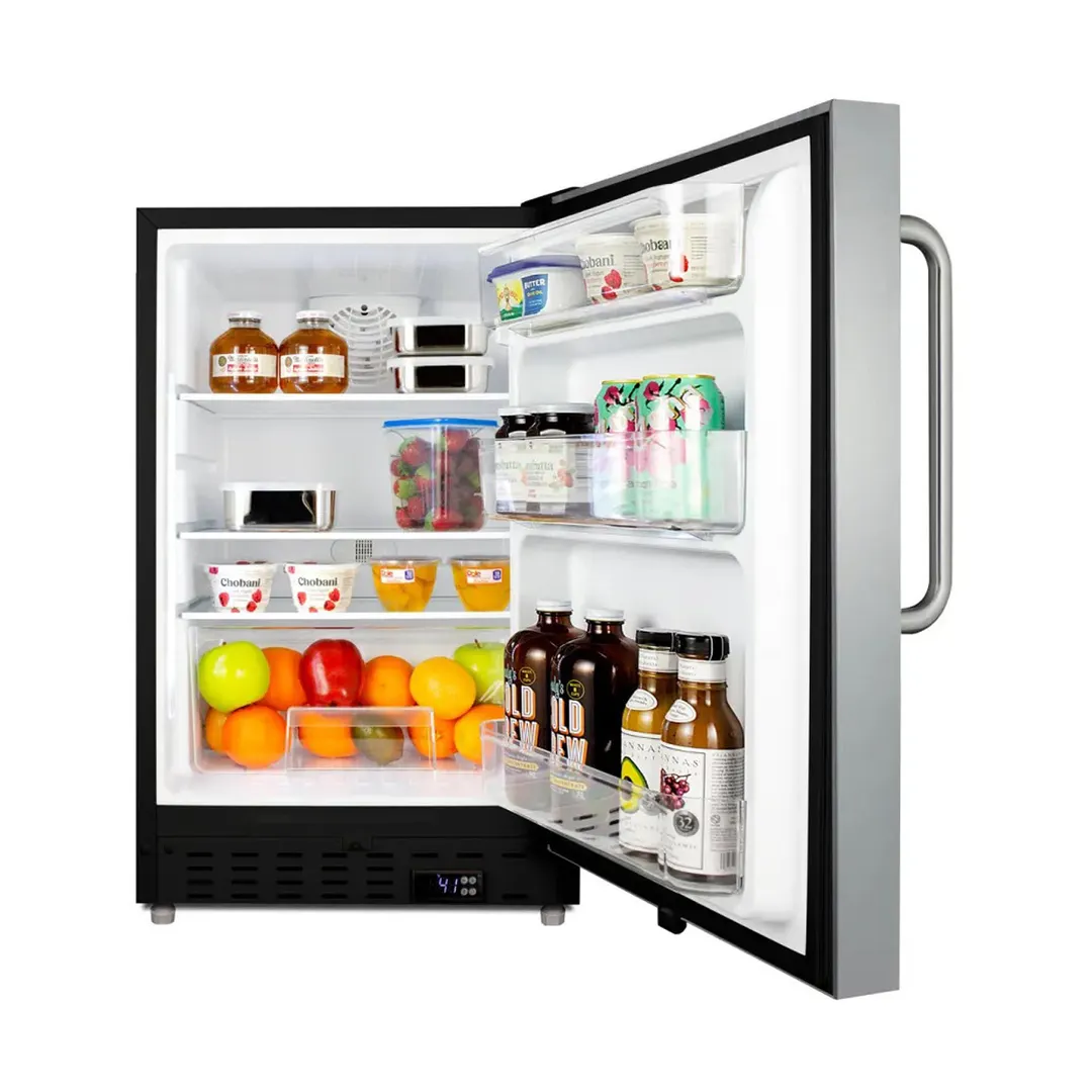 Summit ALR47BCSS  20" Built-in or Freestanding Undercounter Refrigerator, Stainless Steel, ADA compliant, 3.5 cu. ft.
