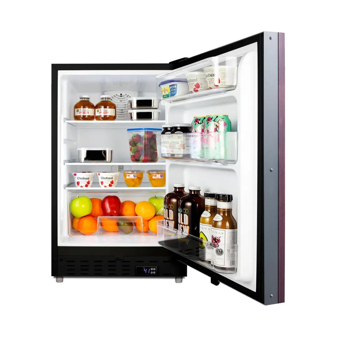 Summit ALR47BIF 20" Built-in or Freestanding Undercounter Refrigerator in Black, Panel Ready Door, 3.5 cu. ft.