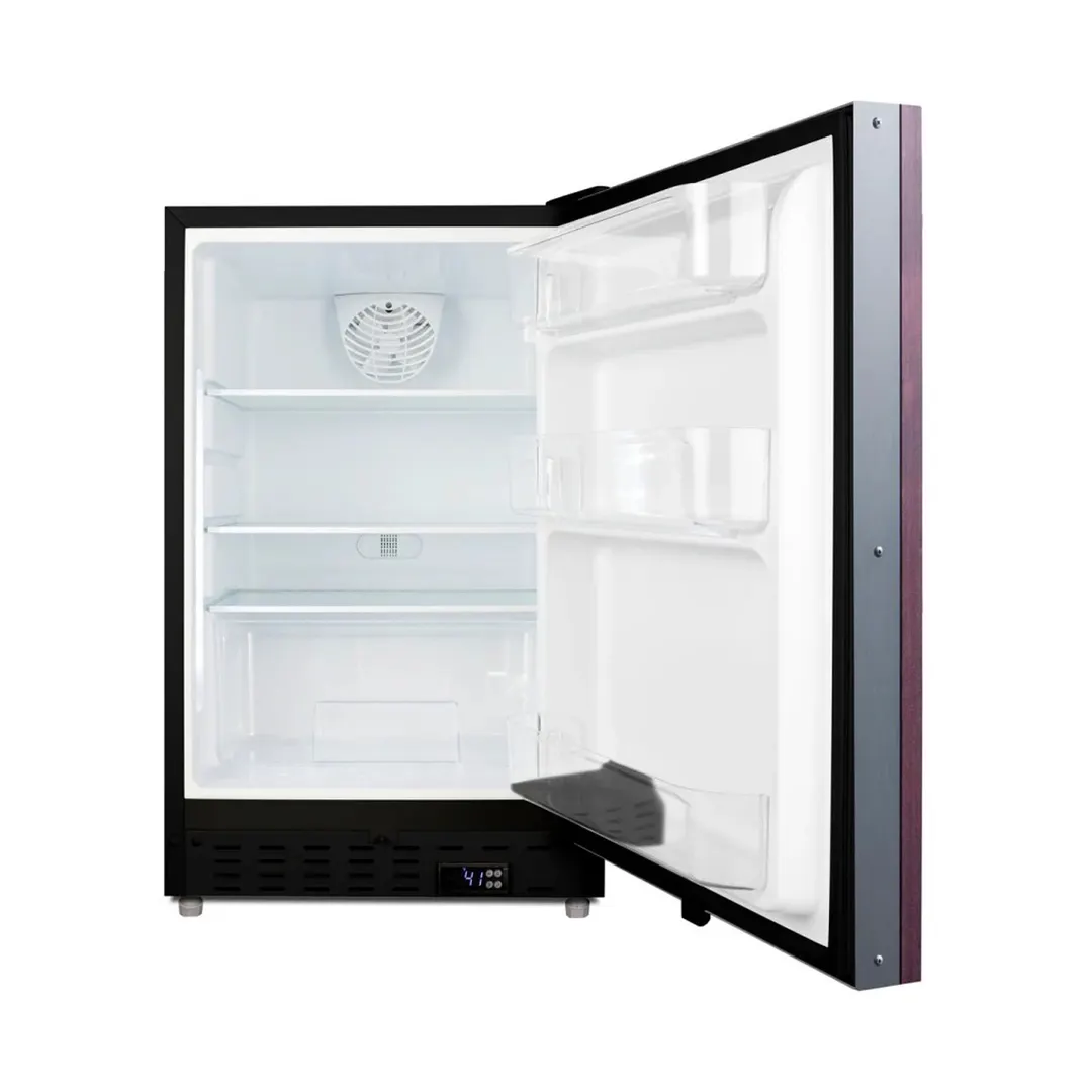 Summit ALR47BIF 20" Built-in or Freestanding Undercounter Refrigerator in Black, Panel Ready Door, 3.5 cu. ft.