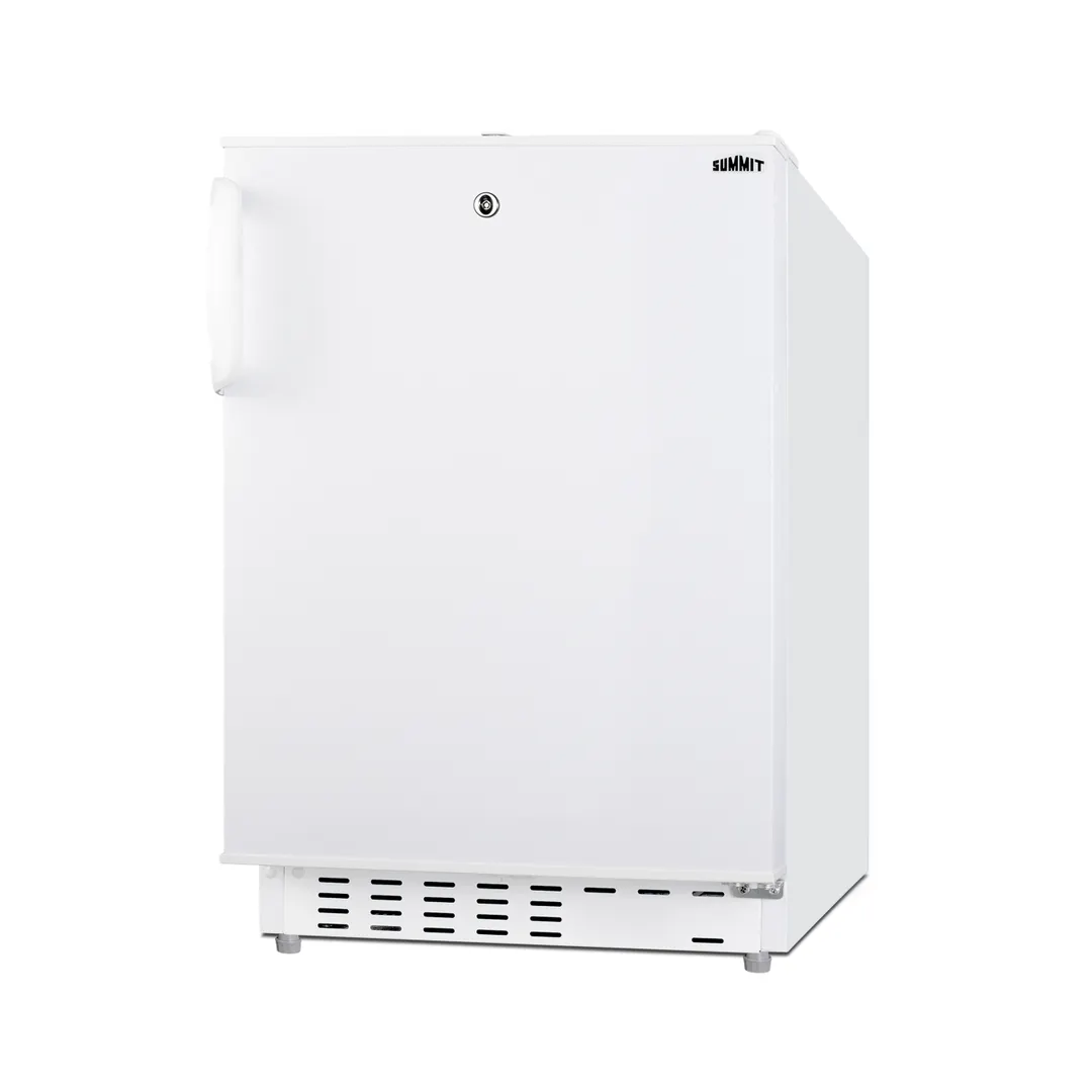 Summit ALRF48 20" Built-in or Freestanding Undercounter Refrigerator Freezer in White, 2.68 cu. ft.