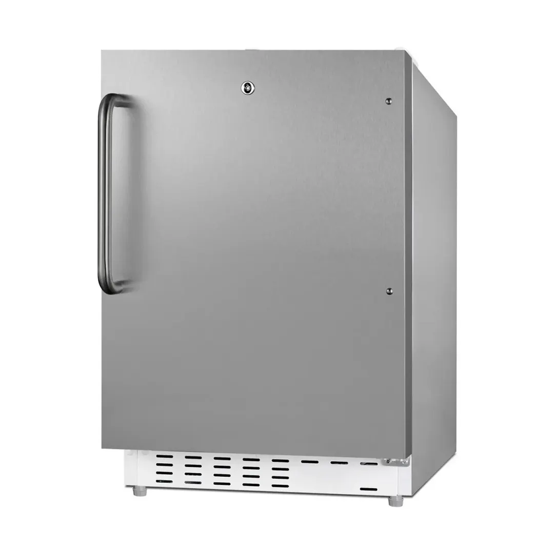 Summit ALRF48CSS 20" Built-in or Freestanding Undercounter Refrigerator Freezer, Stainless Steel, 2.68 cu. ft.