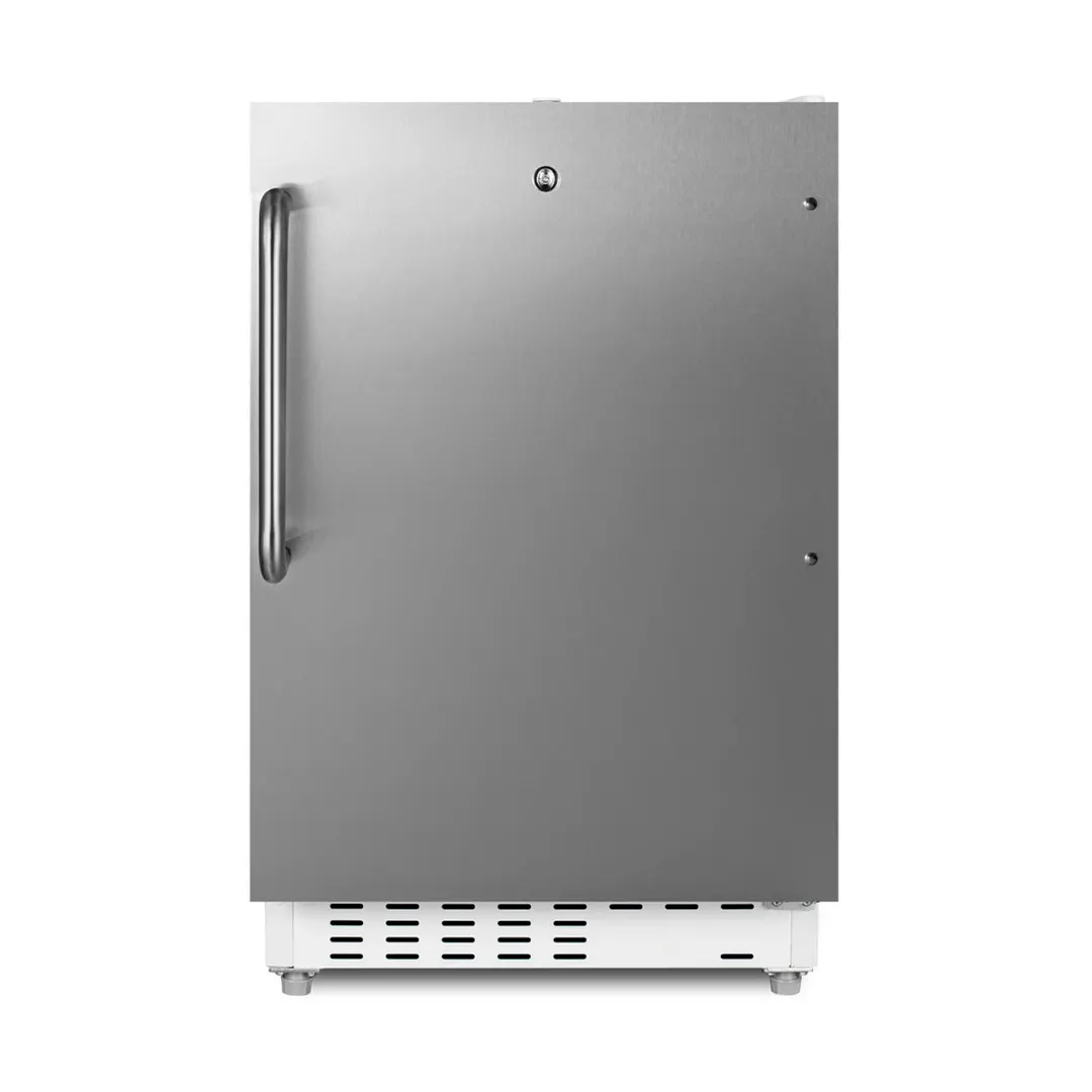 Summit ALRF48CSS 20" Built-in or Freestanding Undercounter Refrigerator Freezer, Stainless Steel, 2.68 cu. ft.