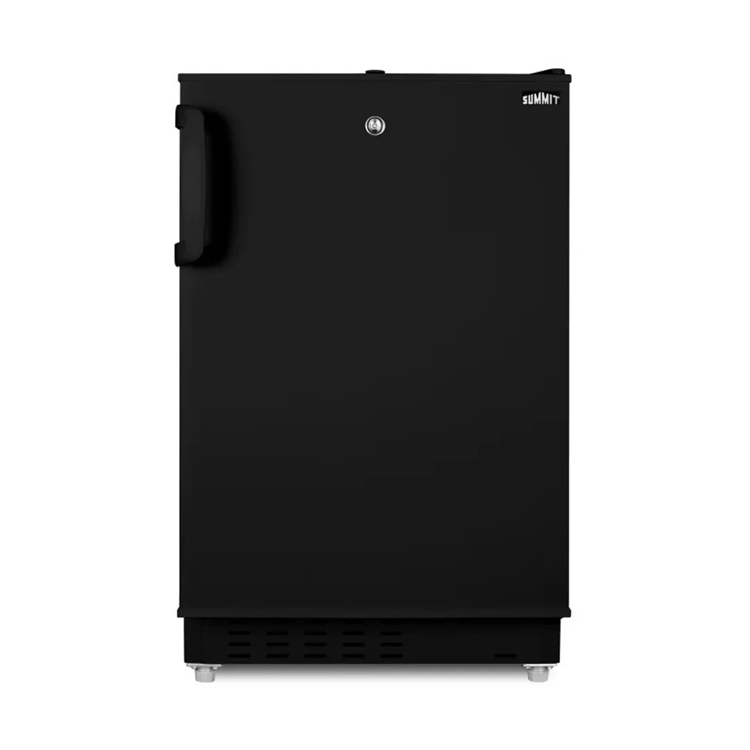 Summit ALRF49B 20" Built-in or Freestanding Undercounter Refrigerator Freezer in Black, 2.68 cu. ft.