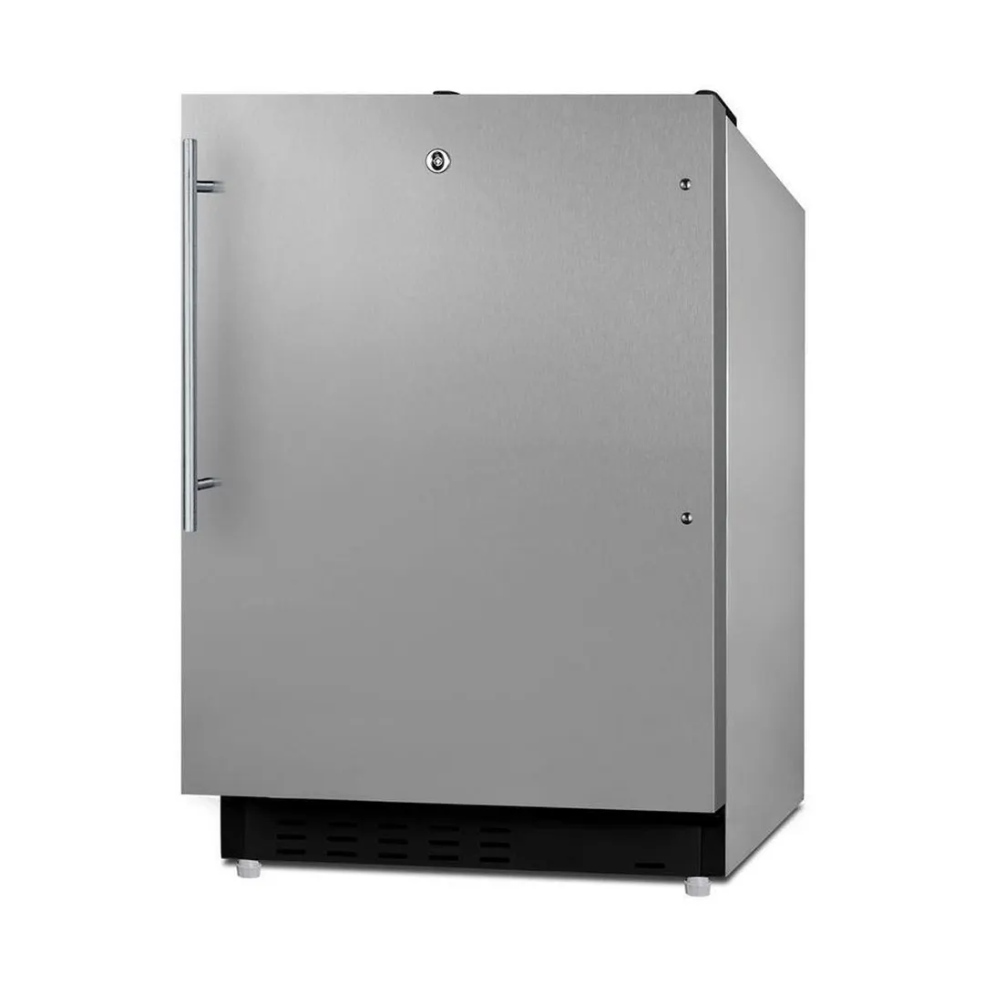 Summit ALRF49BCSSHV 19" Undercounter Refrigerator Freezer, Stainless Steel, 2.68 cu. ft.