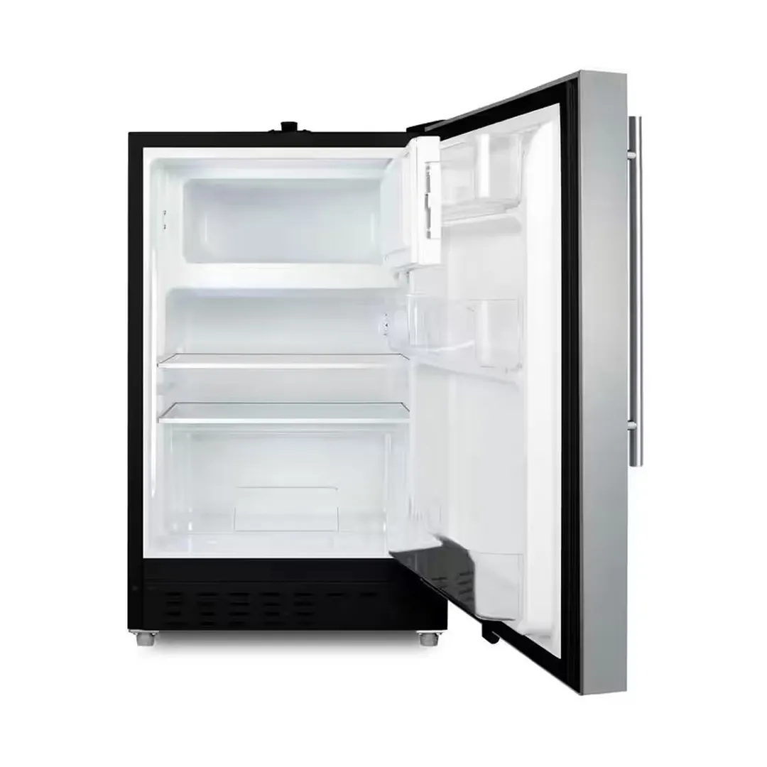 Summit ALRF49BCSSHV 19" Undercounter Refrigerator Freezer, Stainless Steel, 2.68 cu. ft.