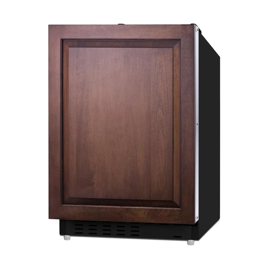 Summit ALRF49BIF 19" Undercounter Refrigerator Freezer in Black, w/ Panel Ready Door, 2.68 cu. ft.