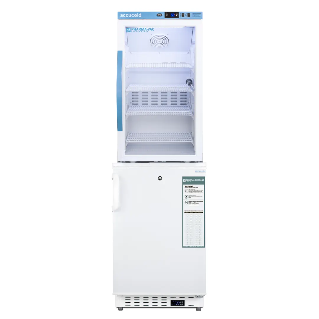 Accucold ARG3PV-ADA305AFSTACK 19" Undercounter Medical Refrigerator Freezer, 5.47 cu. ft.