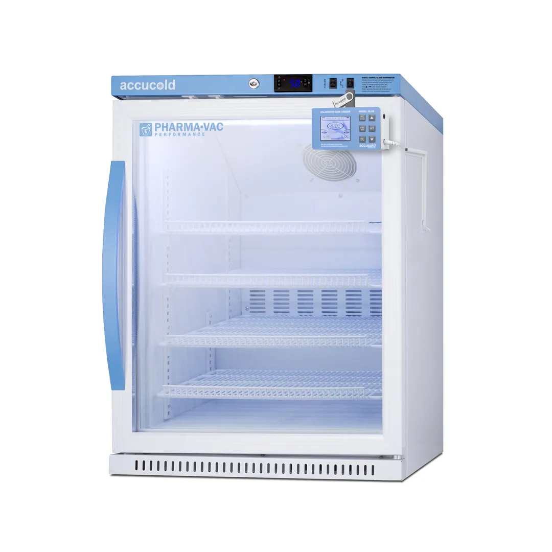 Accucold ARG61PVBIADADL2B 23" Glass Door Medical Undercounter Refrigerator, 6.0 cu. ft.