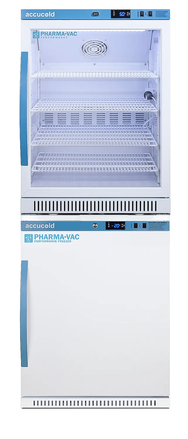 Accucold ARG6PV-AFZ5PVBIADASTACK Medical Freezer w/ Glass Door Refrigerator, 9.88 Cu Ft