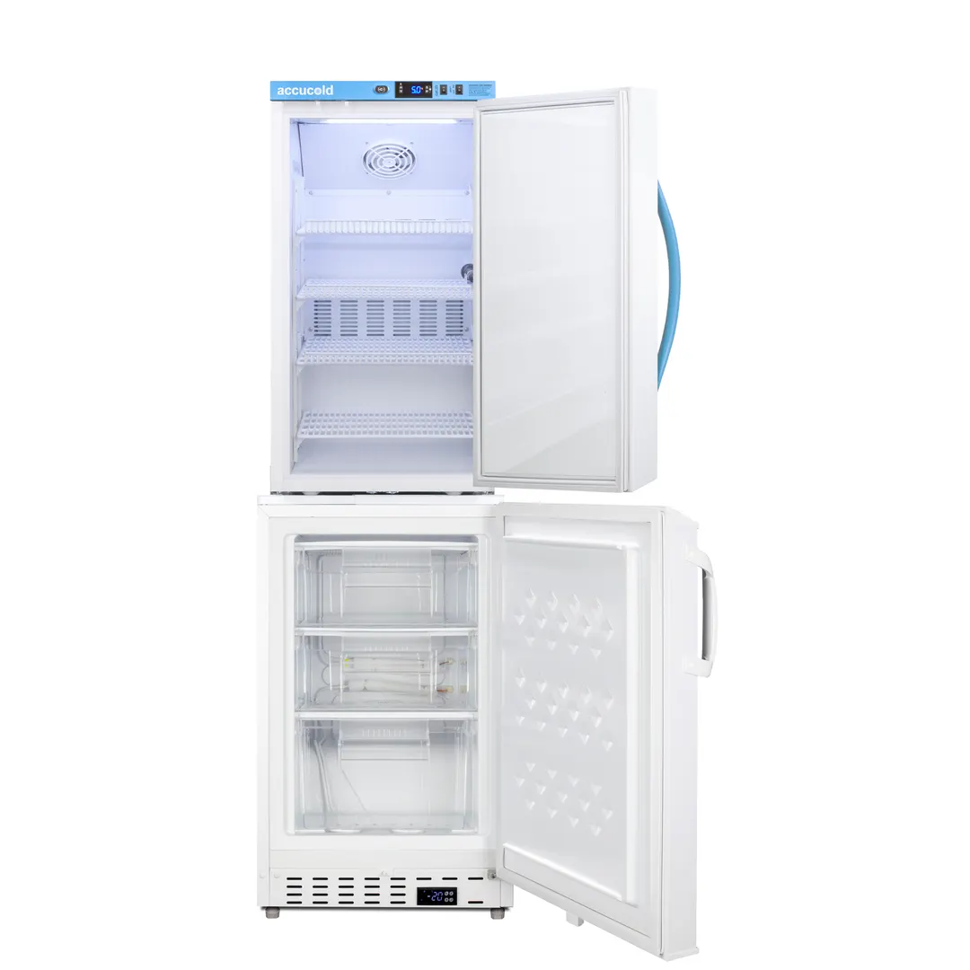 Accucold ARS3PV-ADA305AFSTACK 19" Solid Door Medical Undercounter Refrigerator Freezer, 5.47 cu. ft.