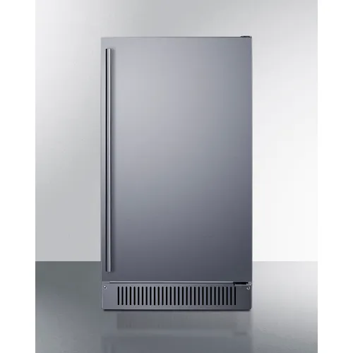 Summit BIM182OSADA Ice Maker With Bin, 18" Stainless, 60 lb Ice, 33 lb Bin, Defrost, R600a, 115V ETL