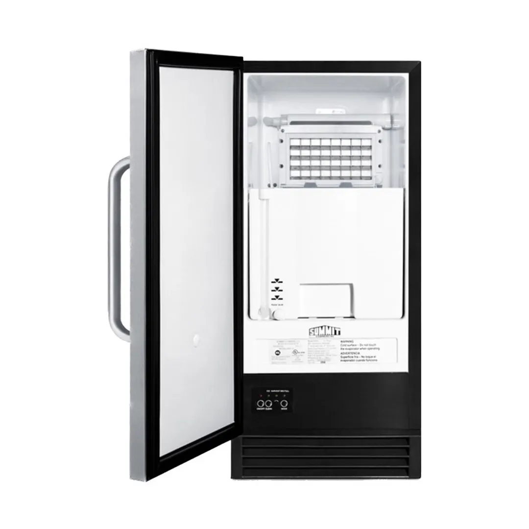 Summit BIM44G 15" Air Cooled Full Cube 50 lb Undercounter Ice Machine with 25 lb Bin