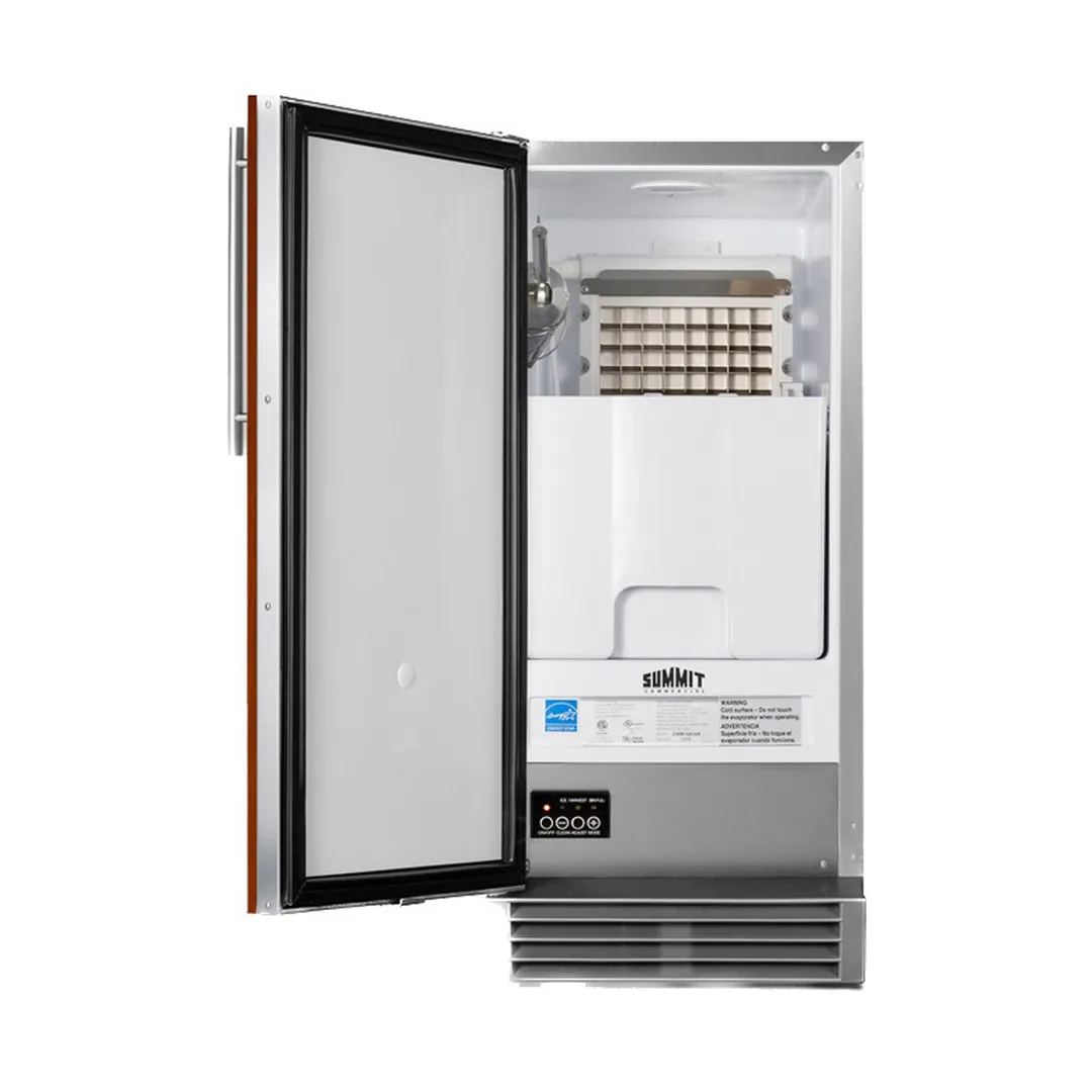 Summit BIM44GCSSIFADA 15" Air Cooled Full Cube 50 lb Undercounter Ice Machine with 25 lb Bin, ADA
