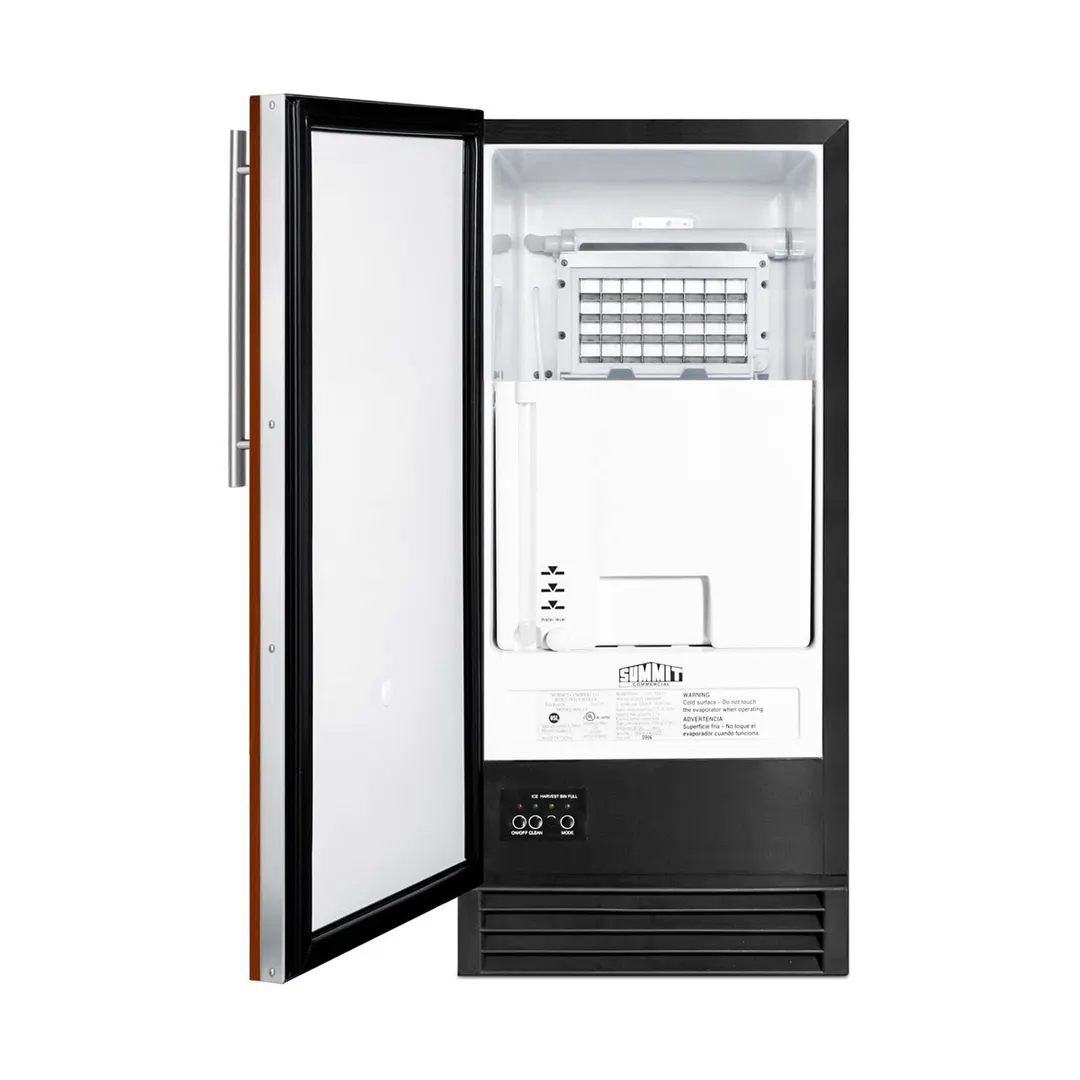 Summit BIM44GIF 15" Air Cooled Full Cube 50 lb Undercounter Ice Machine with 25 lb Bin