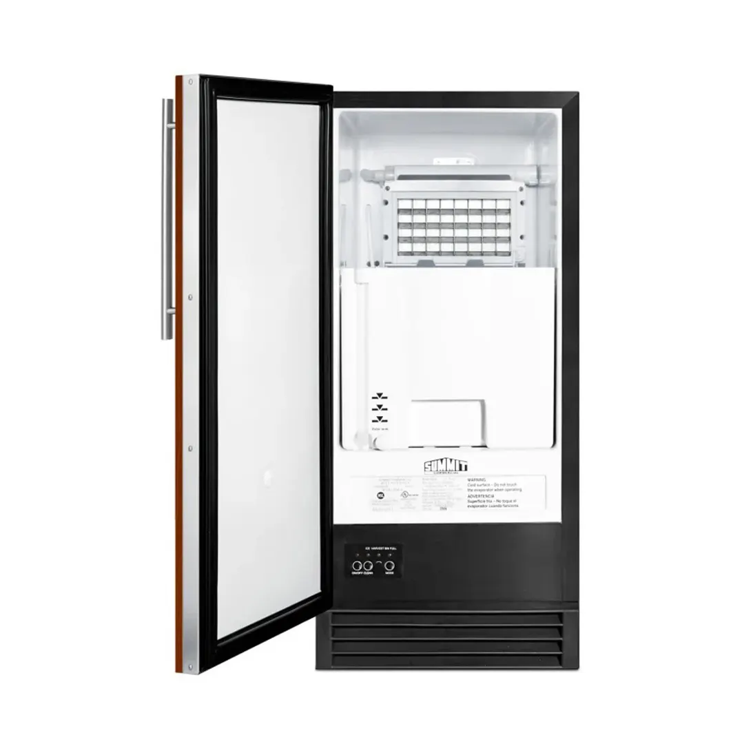 Summit BIM44GIFADA 15" Air Cooled Full Cube 50 lb Undercounter Ice Machine with 25 lb Bin, ADA