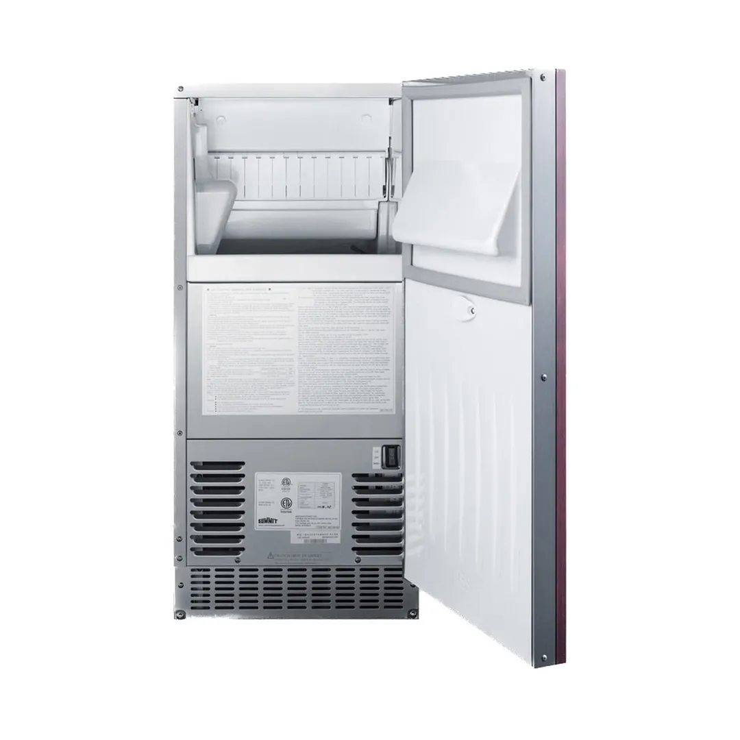 Summit BIM68OSGDRIF 15" Air Cooled Gourmet 62 lb Undercounter Ice Machine with 26 lb Bin